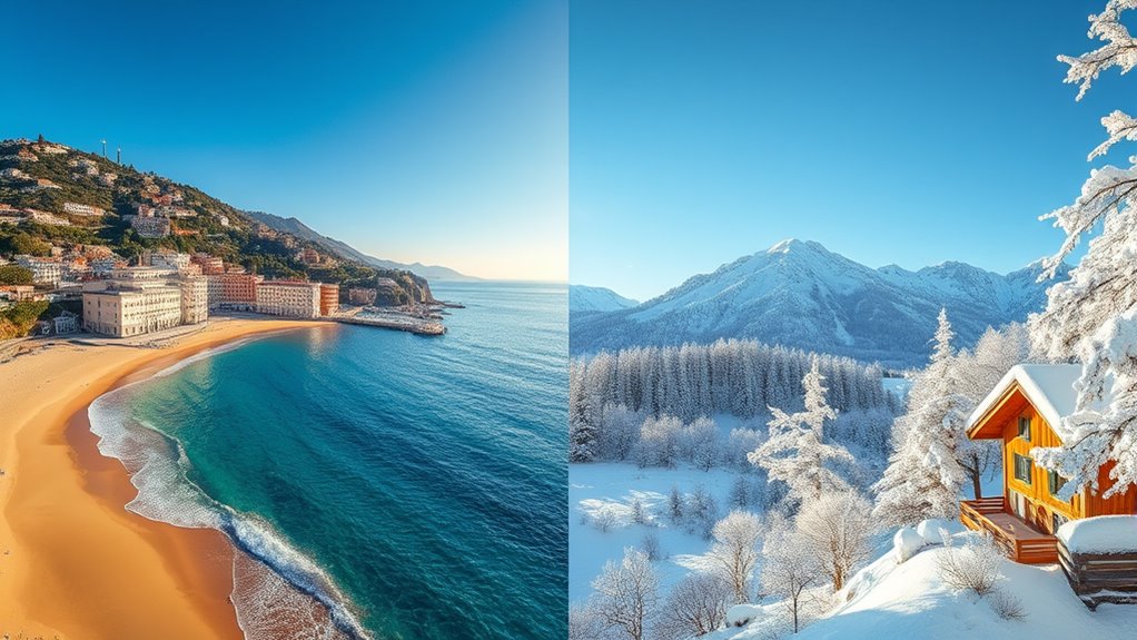 alpine winter snow scenery