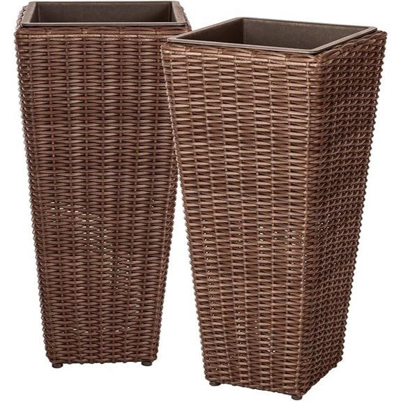 Balkene Home 62501 Alto Wicker Planter Set (2)