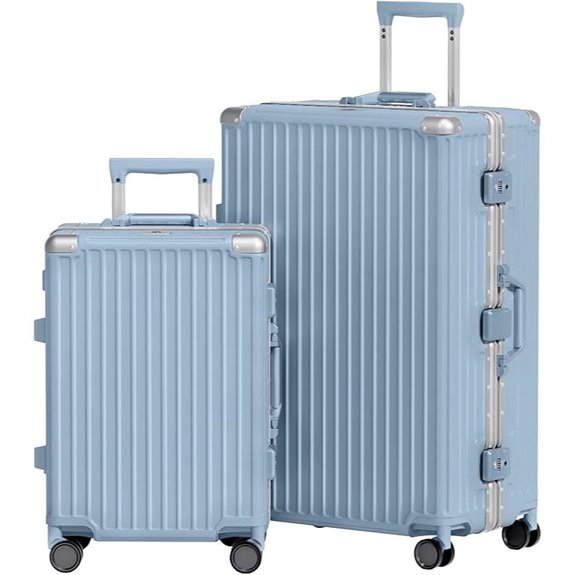 AnyZip 2-Piece Aluminum Luggage Set with TSA Lock