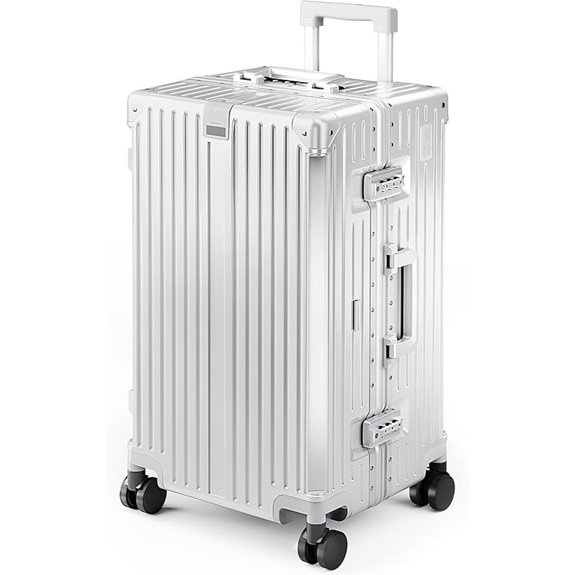 ALPHA CAMP 24-Inch Aluminum Frame Luggage with USB
