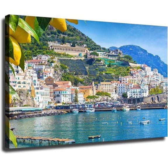 Amalfi Coast Italian Landscape Wall Art (16x24)