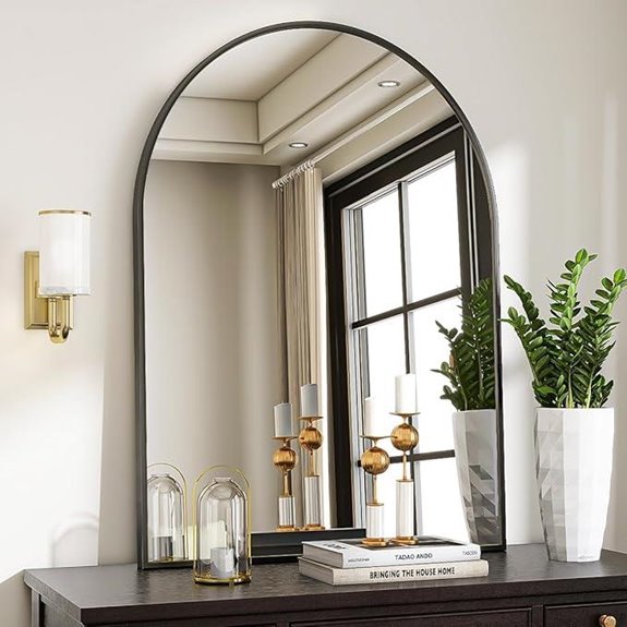 VooBang Arched Wall Mirror 30x38 Black