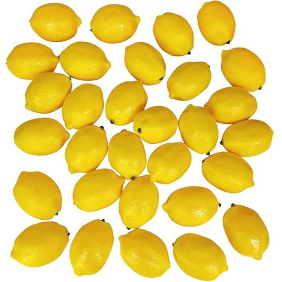 Winlyn 30 Pack Faux Lemon Artificial Fruits