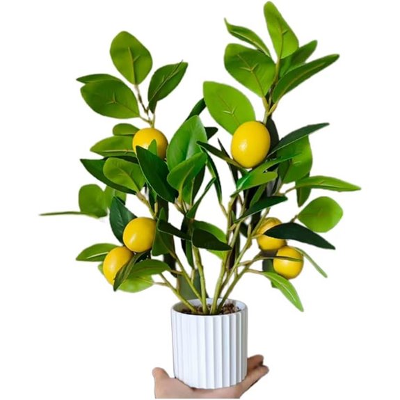 Artificial Lemon Tree in Pot for Home & Office Decor