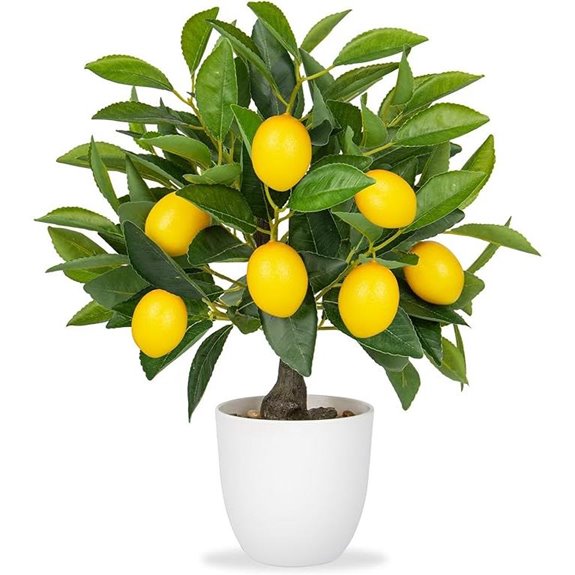 Artificial Lemon Tree with White Pot for Indoor Decor