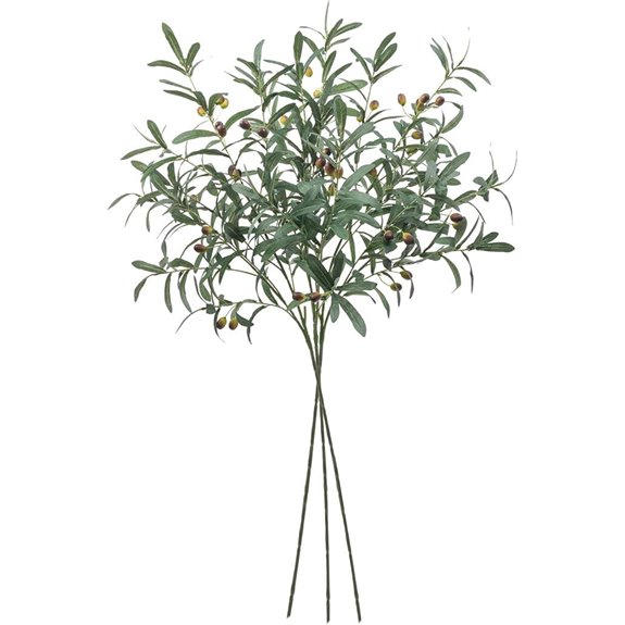 SHACOS 3 Pack Artificial Olive Branches for Decor