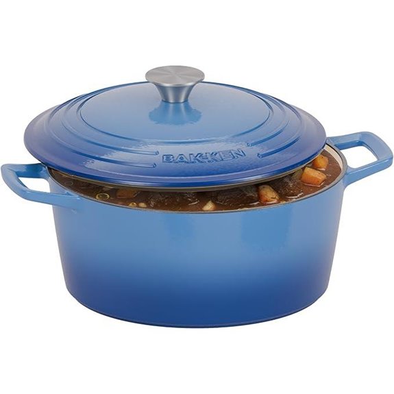 Bakken Enamel Cast Iron Dutch Oven 6QT