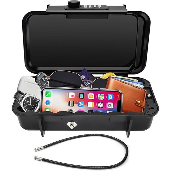 Beach Lock Box with Removable Chain and Code