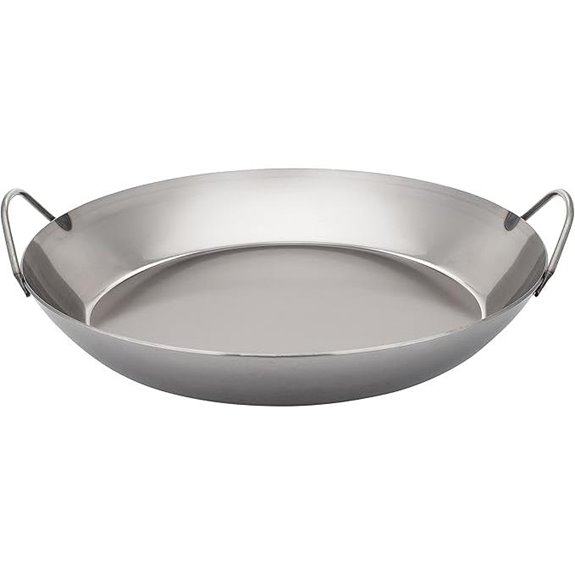 Matfer Bourgeat Black Carbon Steel Paella Pan 17 3/4