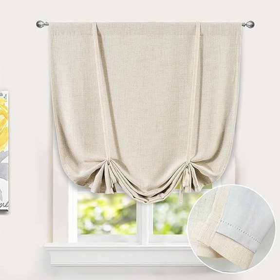 DriftAway Linen Blackout Roman Window Curtain (39x55)