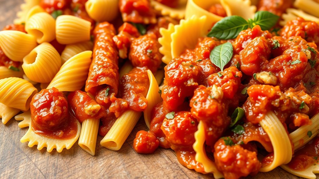 broad sturdy pasta shapes