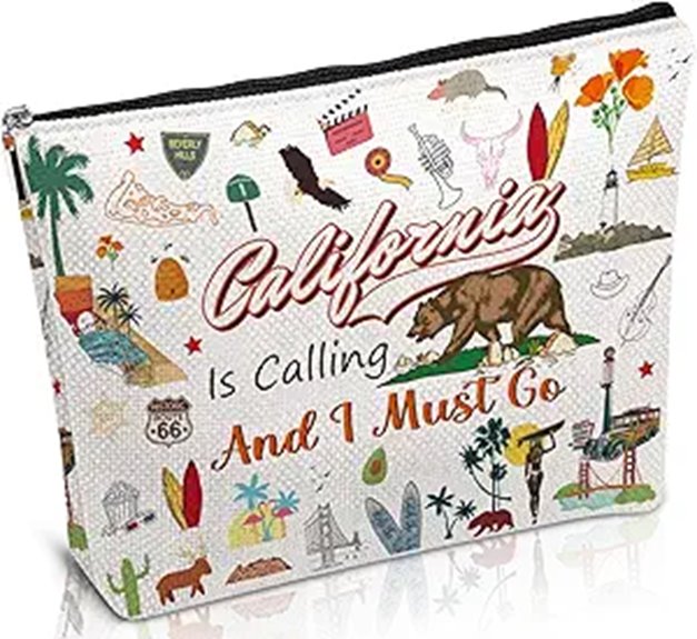 California Travel Gift Toiletry Bag for Women