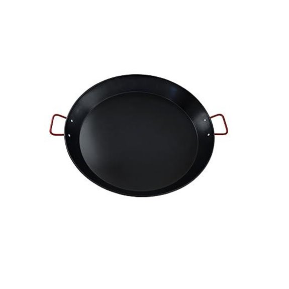 IMUSA USA 10 Carbon Steel Coated Nonstick Paella Pan Black Red Handles