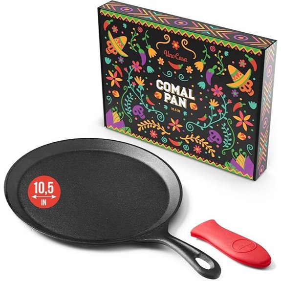 Uno Casa Cast Iron Comal Pan 10.5-Inch