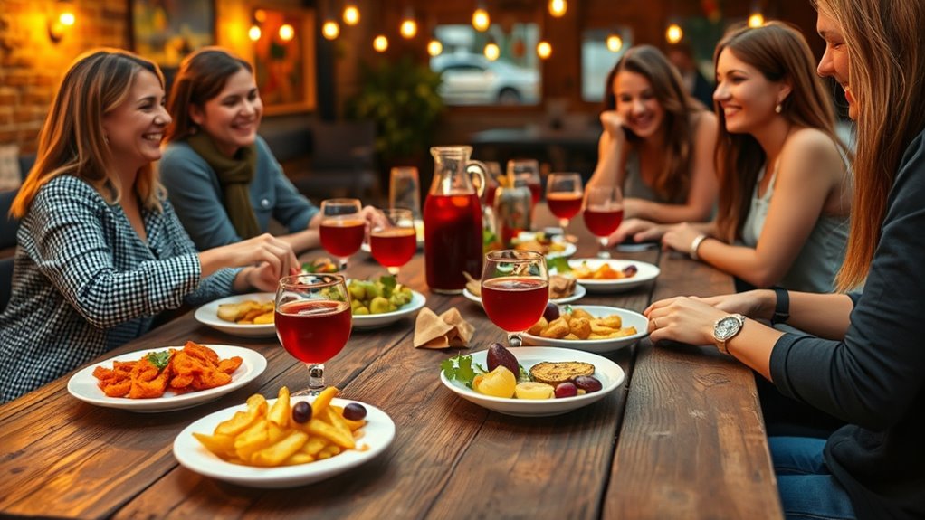 casual lively tapas gathering