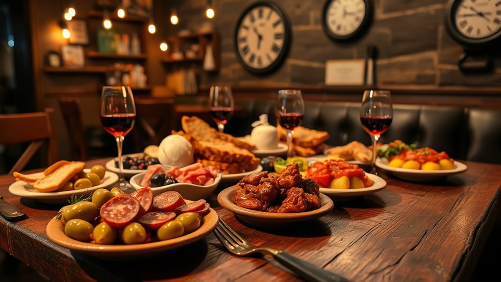 casual social tapas setting