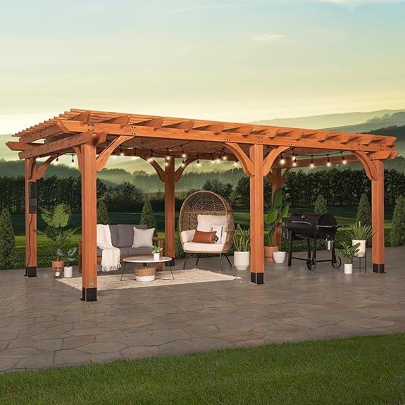 Backyard Discovery Beaumont Cedar Pergola with Trellis