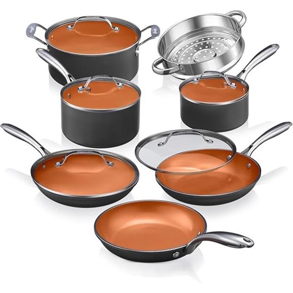 Gotham Steel 12-Piece Ceramic Nonstick Cookware Set