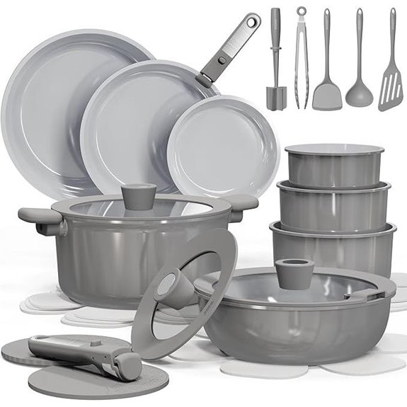 CAROTE 27pcs Nonstick Ceramic Cookware Set