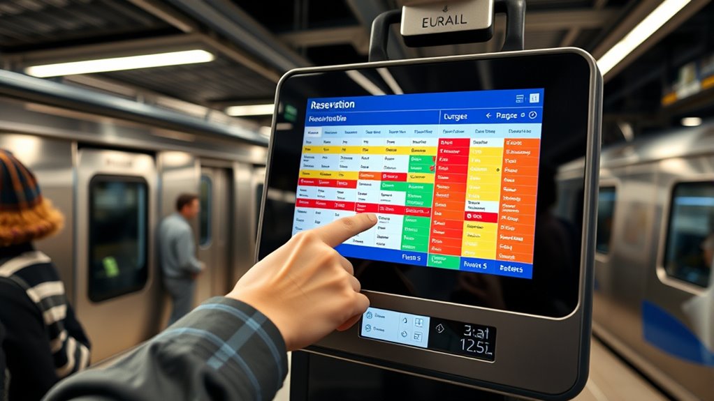 check train reservation symbols