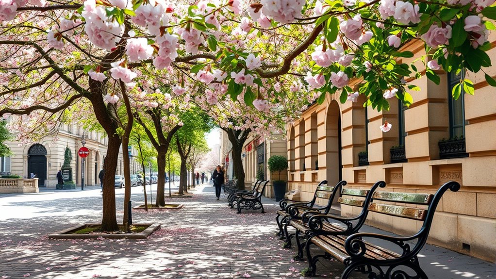 cherry blossoms peak mid april