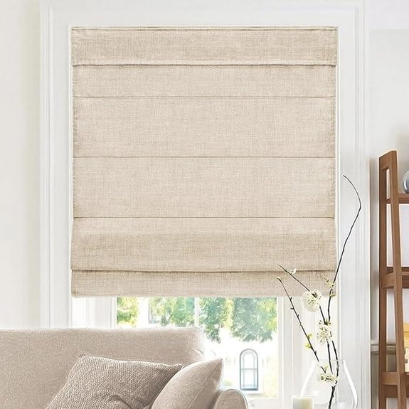 ChicoLOGY Roman Shades for Windows 34x64 Flax