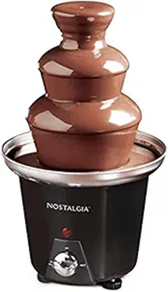 Nostalgia 3-Tier Electric Chocolate Fondue Fountain