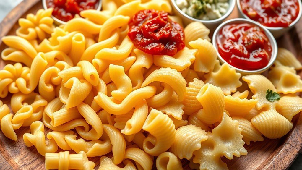choose pasta shapes for sauces