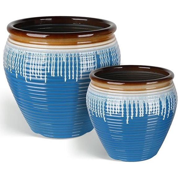 WORTH Clay-Pot-Style Plastic Planters Set of 2