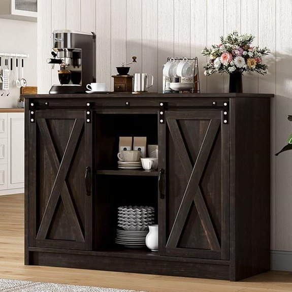 4 EVER WINNER Coffee Bar with Sliding Barn Doors