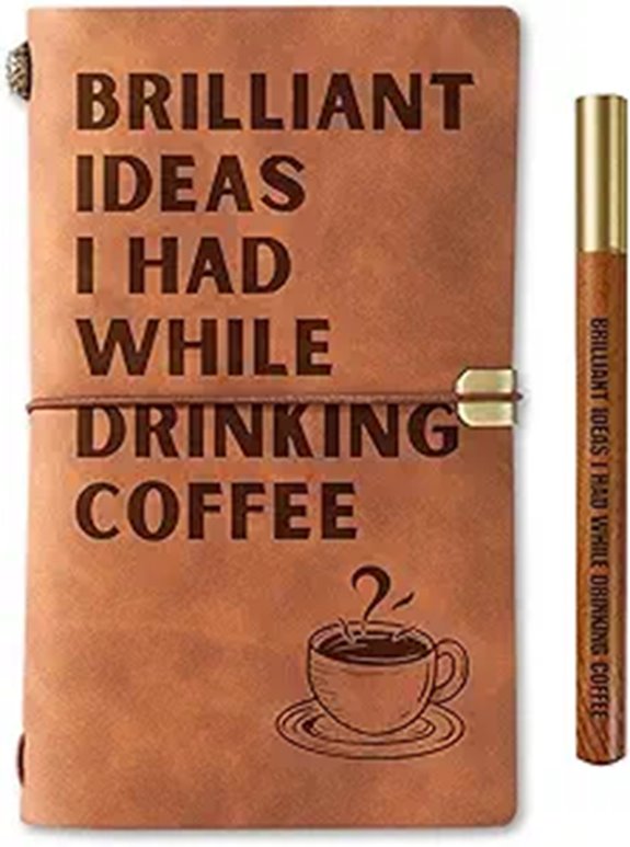 InnoBeta Coffee Lover Leather Notebook with Pen
