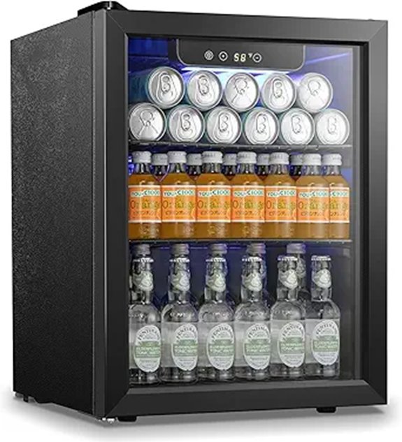 Antarctic Star 68 Can Beverage Cooler with Glass Door