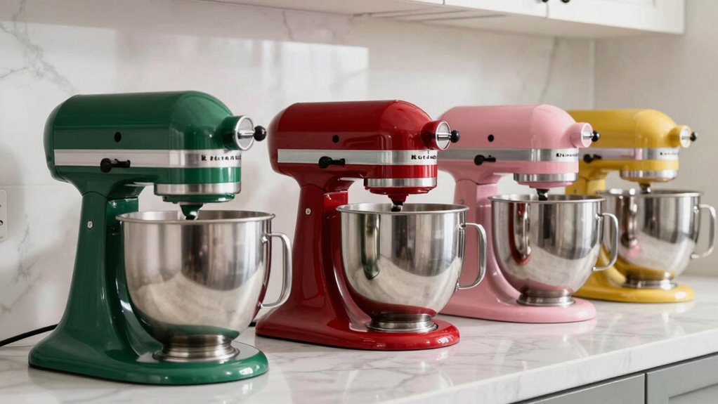 colorful kitchenaid mixers