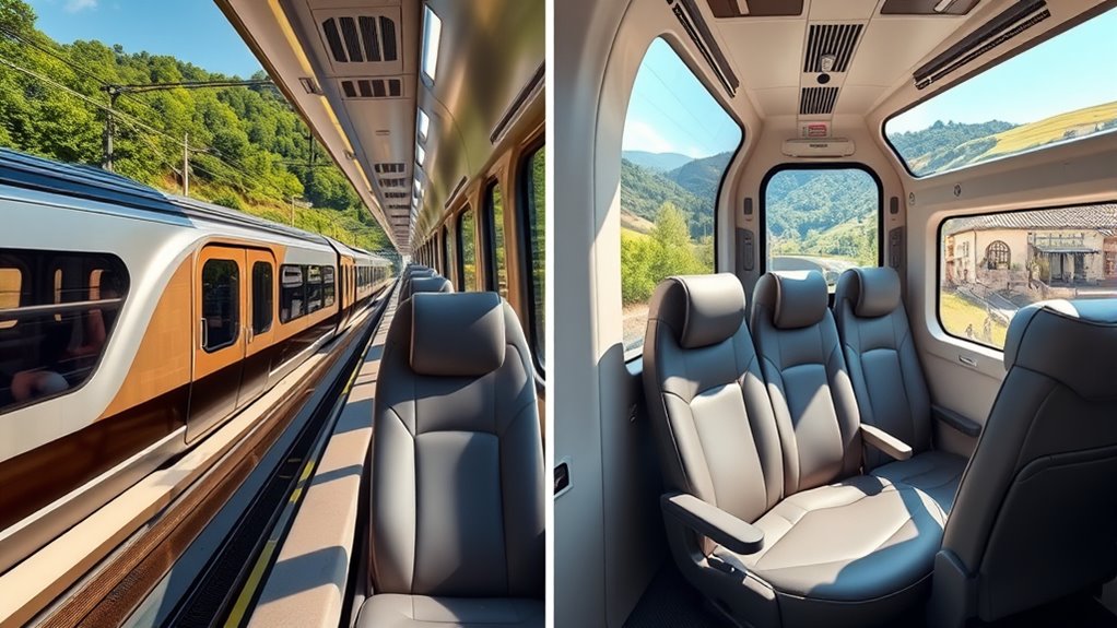 comfortable modern onboard amenities