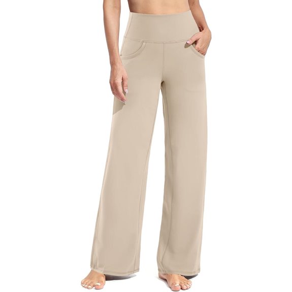Promover Wide Leg Yoga Pants with Pockets