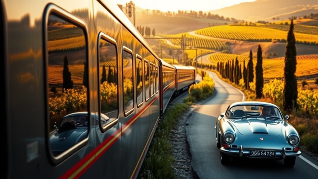 comfortable scenic train journey