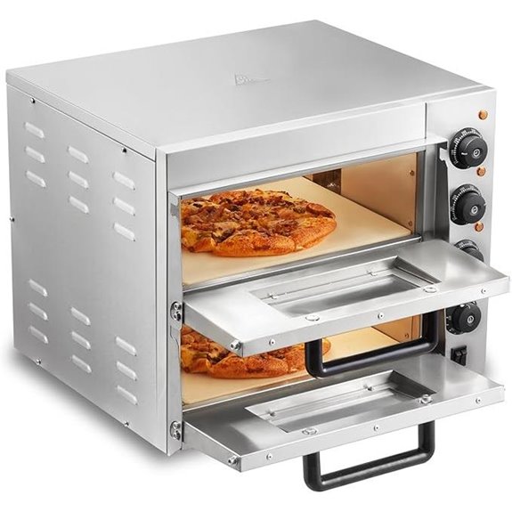 commercial double deck pizza oven