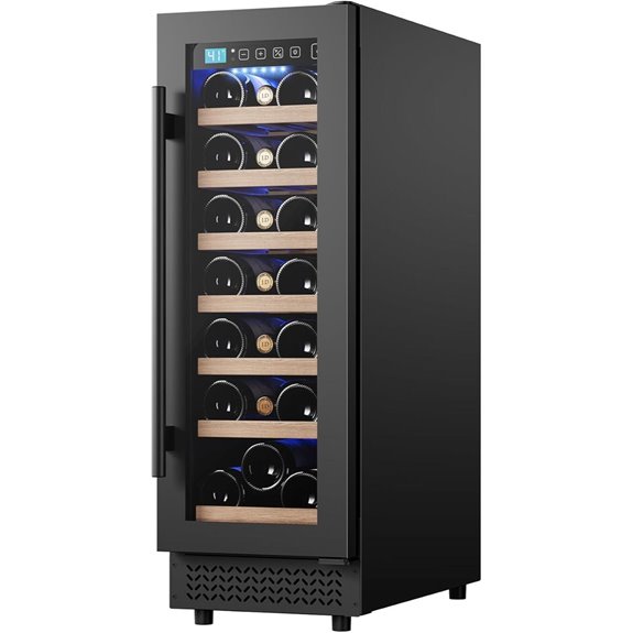 12-Inch Wine Cooler Refrigerator with Double-Layer Glass