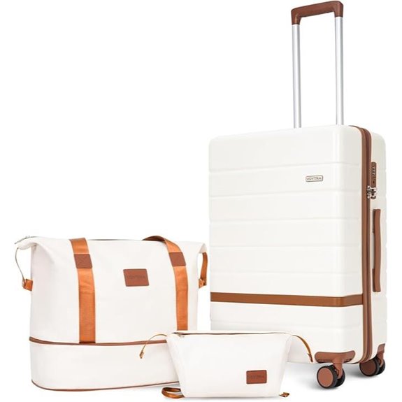 3-Piece 20-Inch Hardshell Carry-On Luggage Set