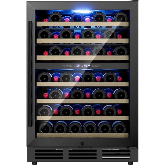 24-Inch Dual Zone Wine Cooler with Glass Door