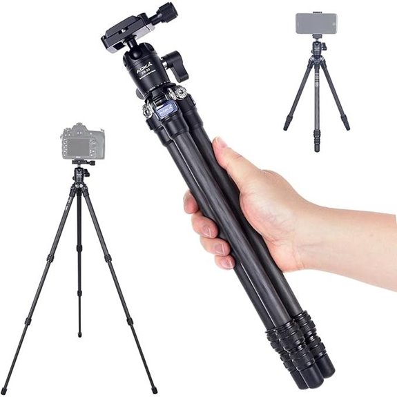 AOKA 28-inch Mini Carbon Fiber Tripod for Mobile