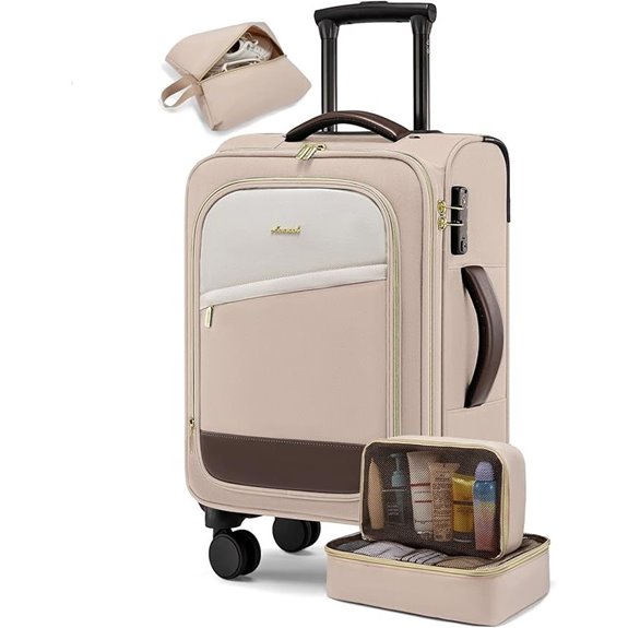 LOVEVOOK 4-Piece Carry-On Luggage Set with TSA Lock