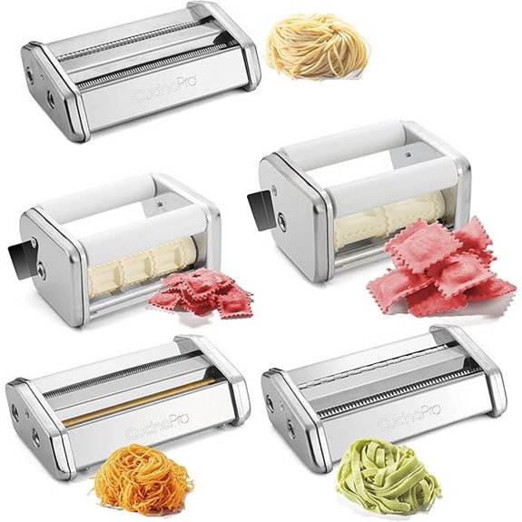 Ultimate Pasta Machine Attachment Set with 5 Cutters