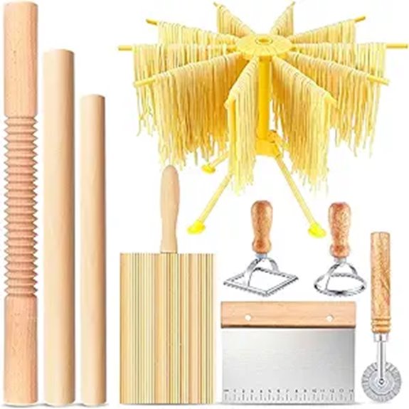 9-Piece Pasta Making Kit with Drying Rack and Tools