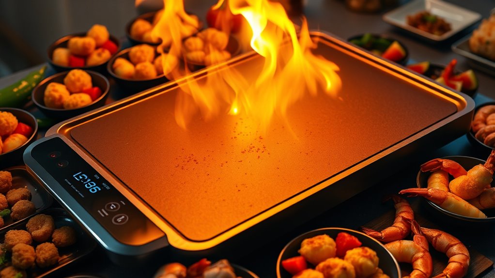 cooking surface temperature control