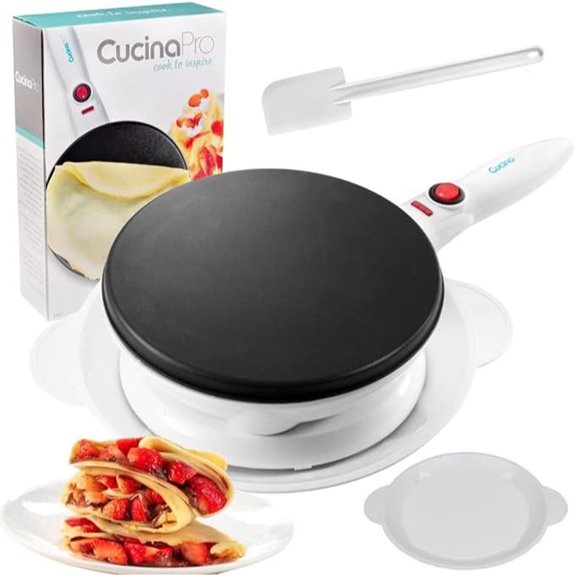 CucinaPro Cordless Crepe Maker with Recipe Guide