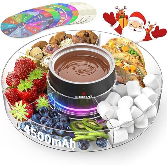 FEPPO Cordless Electric Fondue Set with Accessories