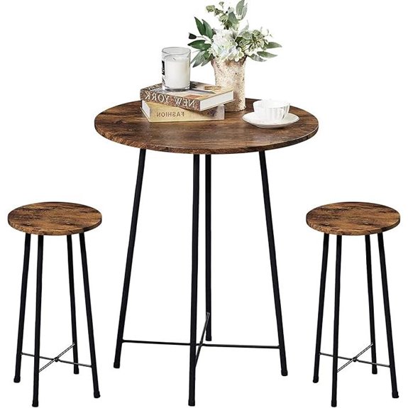 VECELO 3-Piece Counter Height Bistro Set