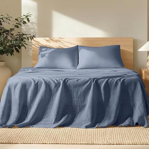 Bare Home King Linen Sheet Set with Deep Pockets