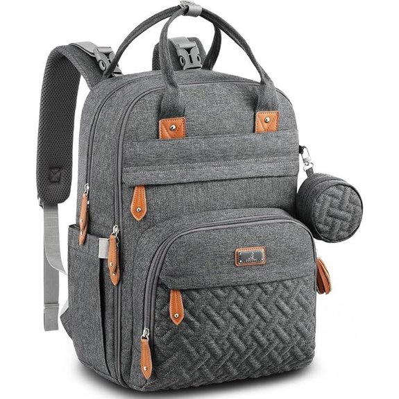 BabbleRoo Diaper Bag Backpack with Changing Pad